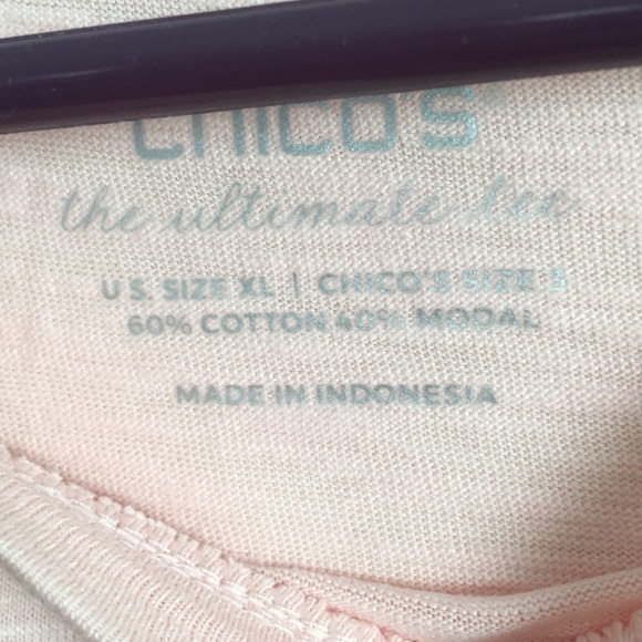 NEW Chico's High Low Cotton Blend Blouse (NO) - Picture 5 of 5